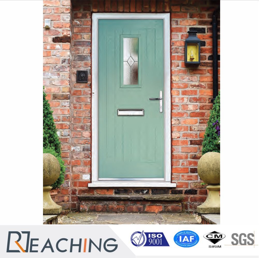 Puerta de madera compuesta del estilo americano con el orificio de poste